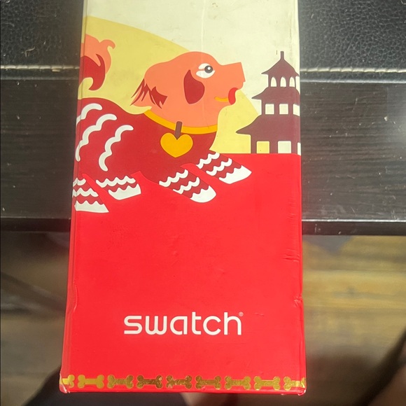 Swatch Red Smartwatch Packaging